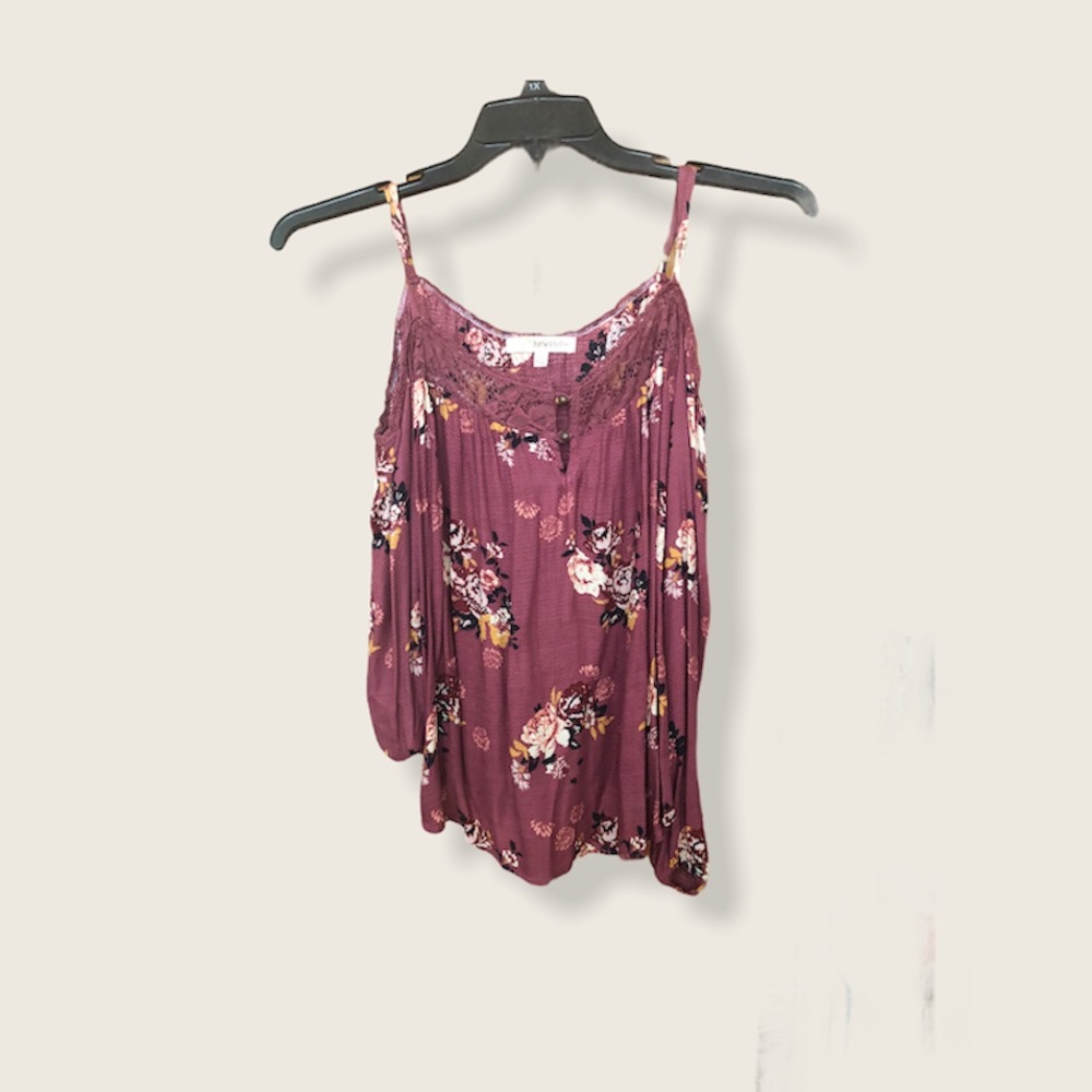 Rewind Lace Trim Off-the-Shoulder Top